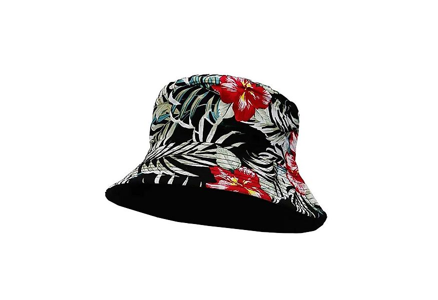 Outbacker Fischerhut Wendbarer Canvas-Bucket Hat – Tropenflower/Schwarz günstig online kaufen