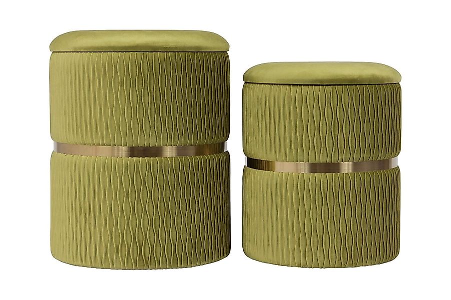 Underbar | Set mit 2 Poufs Zora Samt günstig online kaufen