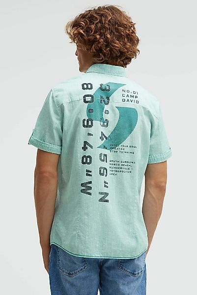 CAMP DAVID Kurzarmhemd mit Turn-Up-Ärmel günstig online kaufen