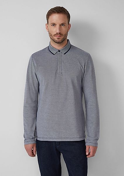 s.Oliver Langarmshirt Polo-Shirt Langärmeliges Poloshirt aus günstig online kaufen