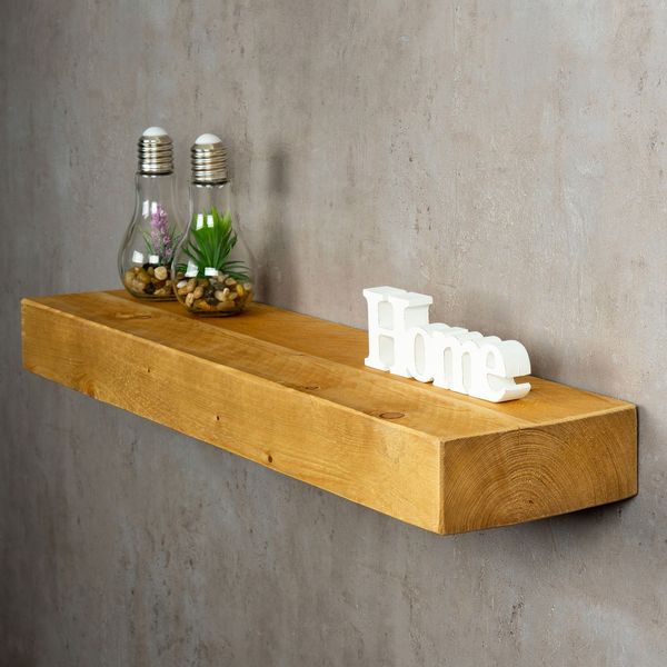 Levandeo® Wandregal, levandeo Wandregal Holz Massiv günstig online kaufen