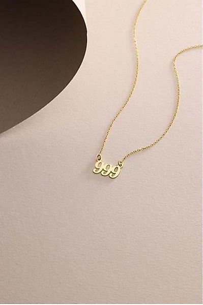 Nisan Ohrring-Set, 925 Silber Halskette mit Goldplattierung – Engelszahl 99 günstig online kaufen