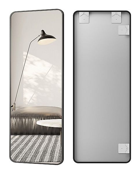Boromal Ganzkörperspiegel 150x50cm Wandspiegel Schwarz Spiegel groß Flurspi günstig online kaufen