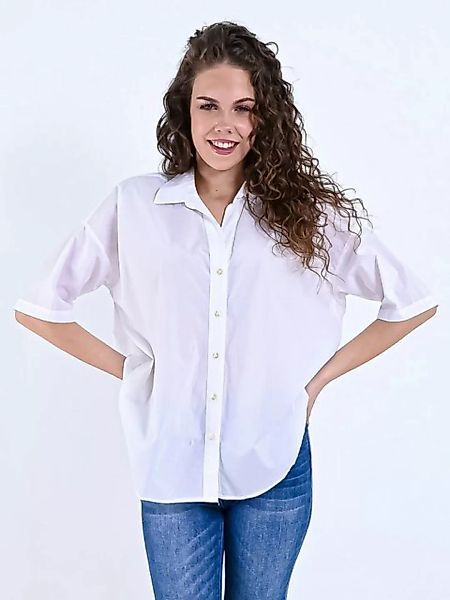 Emily Van Den Bergh Klassische Bluse Halbarmbluse White günstig online kaufen