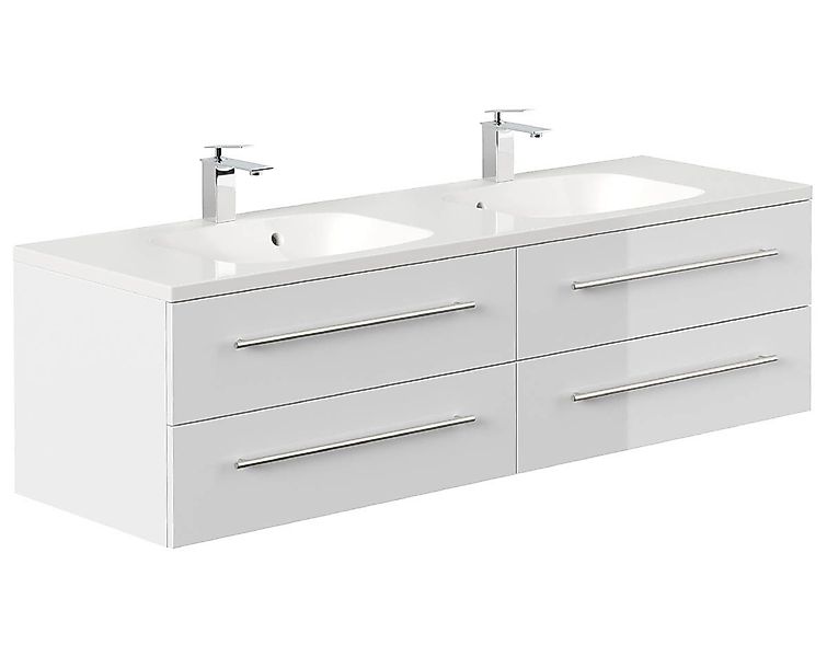 Posseik Waschtisch-Set Bad Doppel-Waschtisch BONDONE 160cm, günstig online kaufen