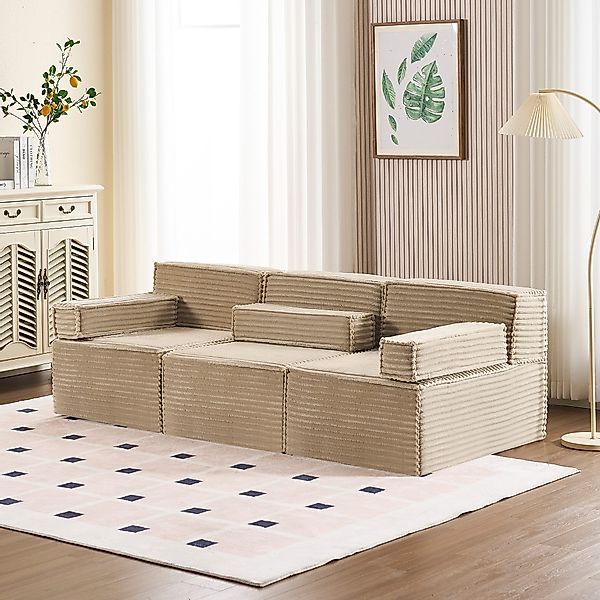 HOMYEDAMIC Big-Sofa Schwammsofa 1-4 Sitzers Ecksofa, günstig online kaufen