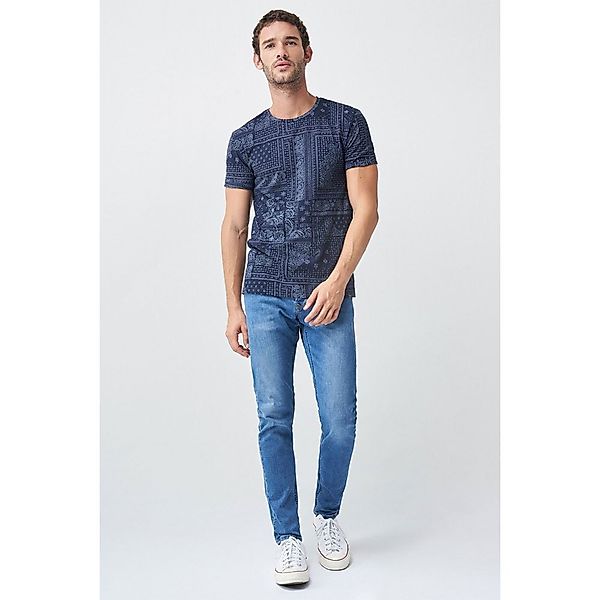 Salsa Jeans 125472-821 / Graphic Bandana Kurzarm T-shirt L Blue günstig online kaufen
