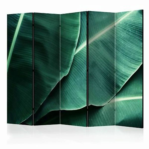 artgeist Paravent Banana Leaf II [Room Dividers] grün Gr. 225 x 172 günstig online kaufen