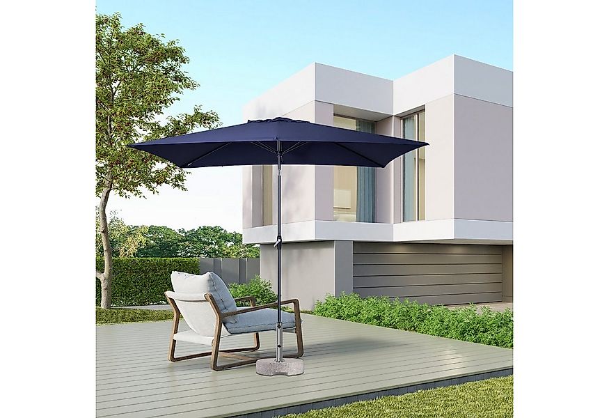 Sekey Sonnenschirm Rechteckig Gartenschirm groß Marktschirm 3 meter mit Kur günstig online kaufen