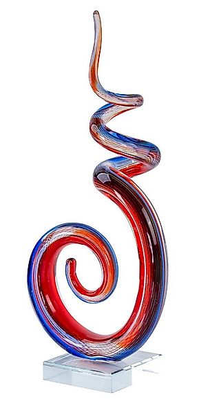 Levandeo® Skulptur, Designer Kunst Skulptur Dekofigur 34x16 cm Glas Unikat günstig online kaufen