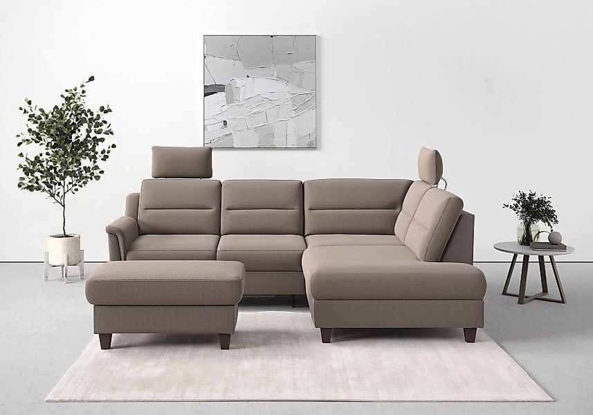 sit&more Ecksofa "Farö L-Form", inklusive Federkern, wahlweise mit Bettfunk günstig online kaufen