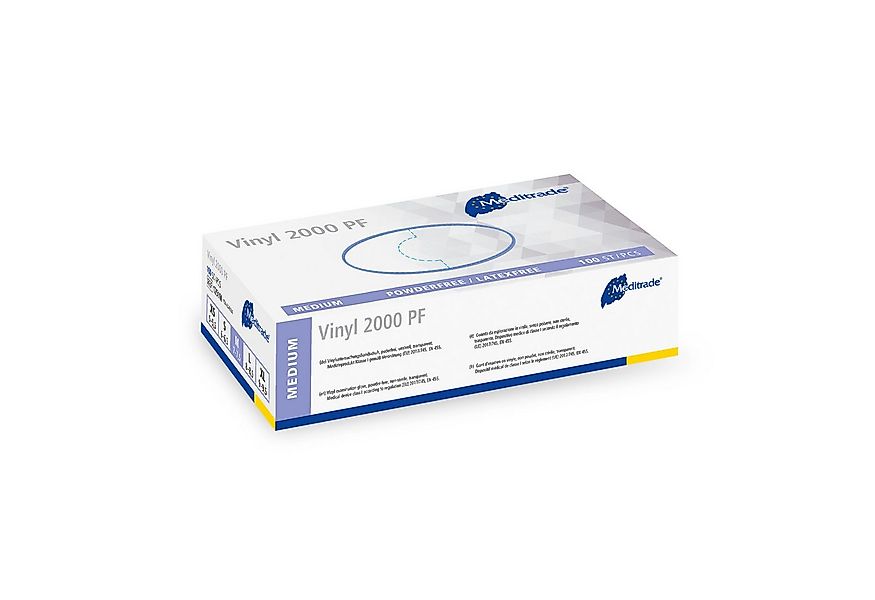 MediTrade Einweghandschuhe Meditrade - Einmalhandschuhe - Vinyl 2000 PF pud günstig online kaufen