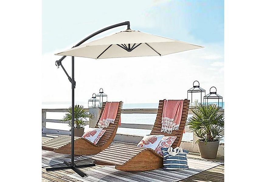 oyajia Sonnenschirm 3m Garten Sonnenschirm Sonnenschutz Terrasse Banane Hän günstig online kaufen