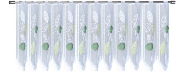 Gerster Gardine "Blätter" Durchzuglöcher 1 Stk. tlg. SB-Bistro "Blätter" günstig online kaufen