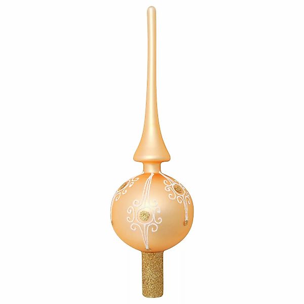 Krebs Glas Lauscha Weihnachtsbaumspitze Dekor Gold 1-tlg. 27cm günstig online kaufen