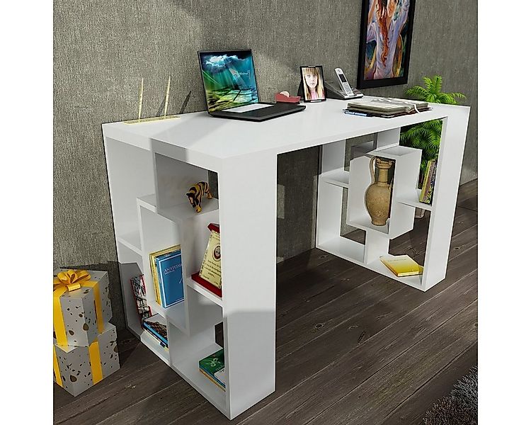 moebel17 Schreibtisch Schreibtisch Valancia Weiß günstig online kaufen