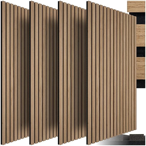 tectake Wandpaneel Akustikpaneele, BxL: 60x120 cm, günstig online kaufen