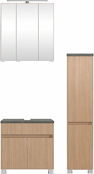 welltime Badmöbel-Set "Set 90 cm breit, Badmöbel mit LED-Beleuchtung", Held günstig online kaufen