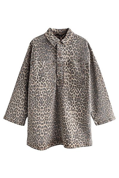 Next Minikleid Langärmeliges Denim-Minikleid, Kurzgröße (1-tlg) günstig online kaufen