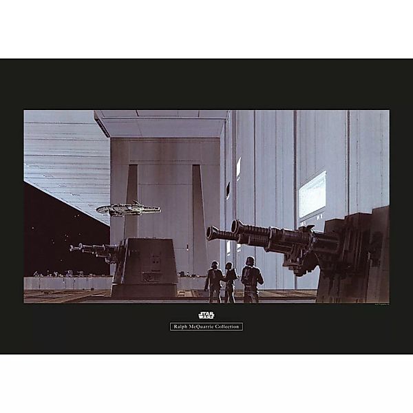 KOMAR Wandbild - Star Wars Classic RMQ Death Star Hangar - Größe: 70 x 50 c günstig online kaufen