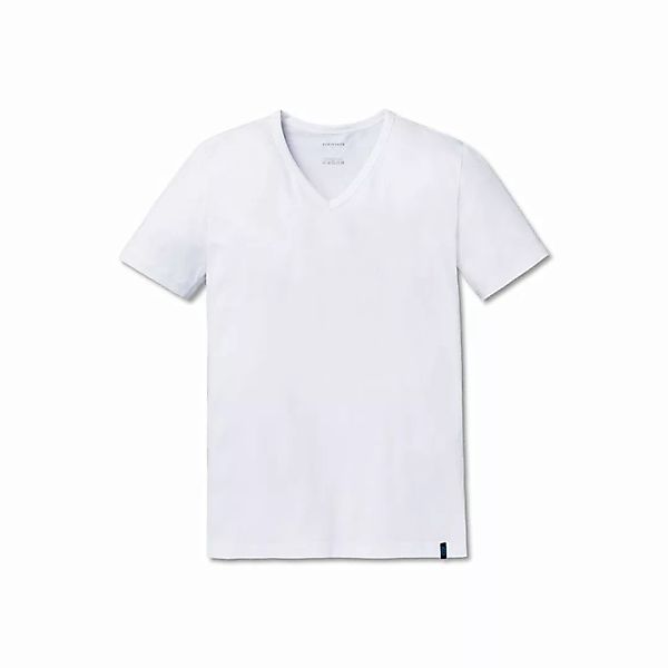 SCHIESSER Herren T-Shirt - V-Ausschnitt, Halbarm, Jersey, Serie 95/5, Weiß günstig online kaufen