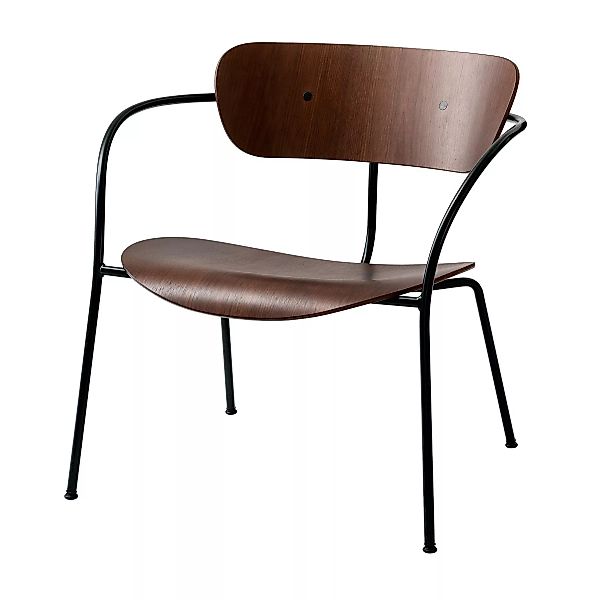&Tradition - Pavilion AV5 Lounge-Sessel - nussbaum/lackiert/Gestell Stahl s günstig online kaufen