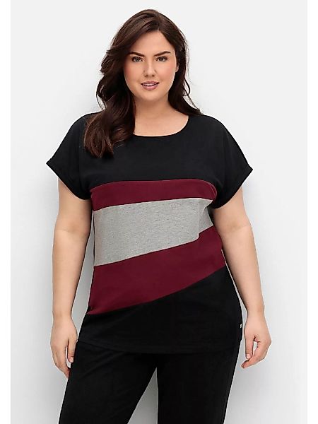 Sheego T-Shirt "Große Größen", in Colourblocking-Optik günstig online kaufen