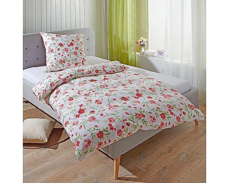 TRAUMSCHLAF Bettwäsche Nürnberg pink, Mikrofaser, 2 teilig günstig online kaufen