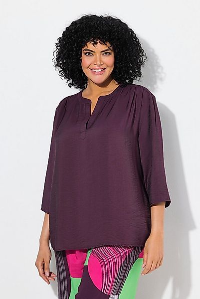 Ulla Popken Druckbluse Bluse Oversized Tunika-Ausschnitt 3/4-Arm günstig online kaufen