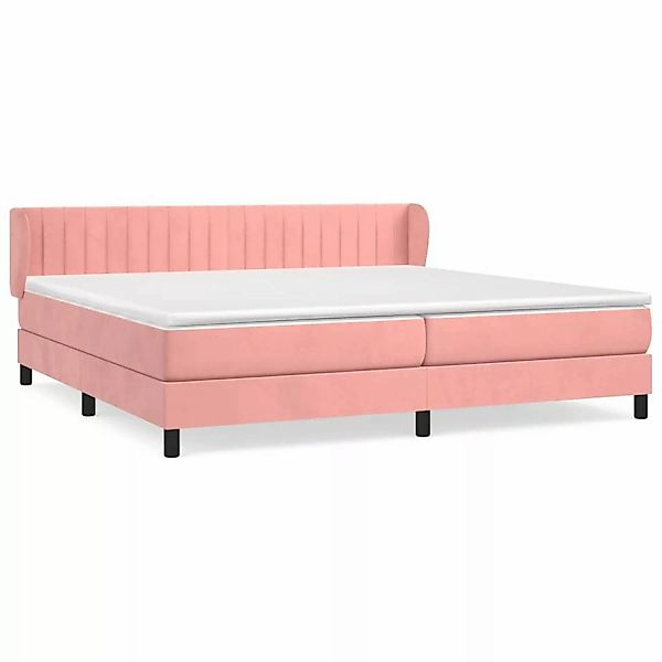 vidaXL Boxspringbett mit Matratze Rosa 200x200 cm Samt1469374 günstig online kaufen