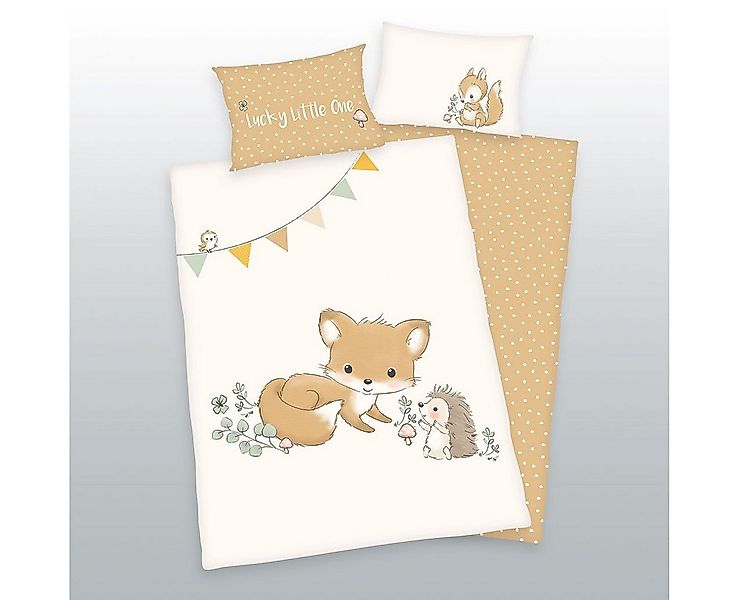 Herding Babybettwäsche Herding Flanell Kinder Baby Bettwäsche Waldfreunde 1 günstig online kaufen