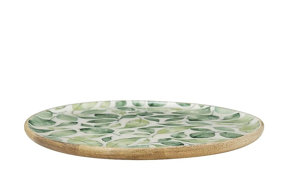 HOME STORY Deko Teller   ¦ holzfarben ¦ Holz ¦ Maße (cm): H: 1,5  Ø: 30 Acc günstig online kaufen