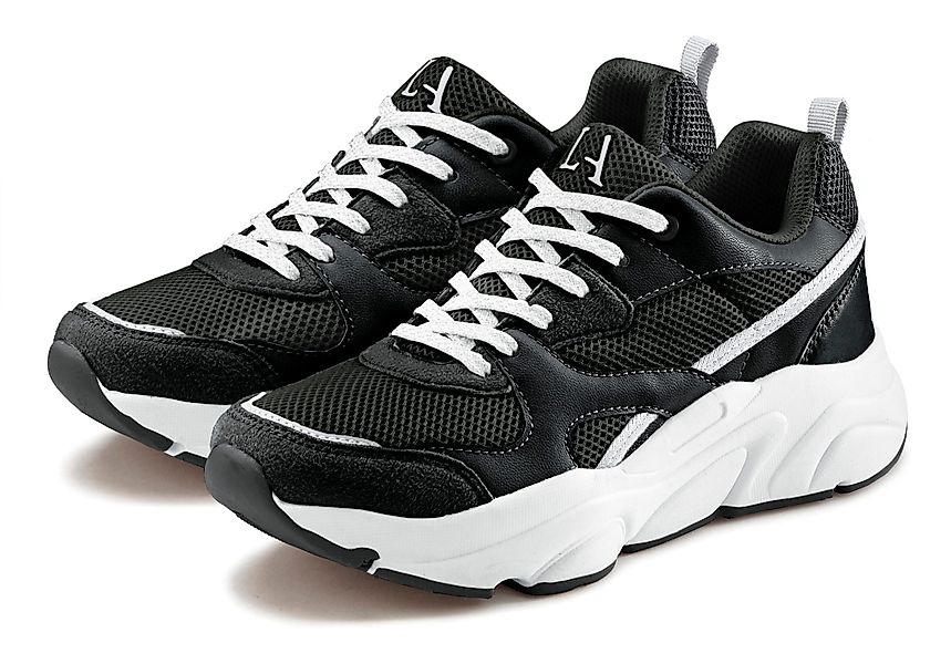 LASCANA Sneaker mit ultraleichter Chunky-Sohle, Schnürhalbschuh, günstig online kaufen