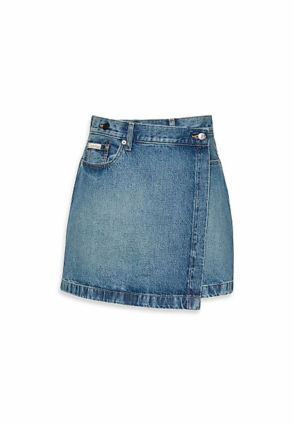 Calvin Klein Jeans Jeansrock "DENIM MINI WRAP SKIRT", Figurbetont günstig online kaufen