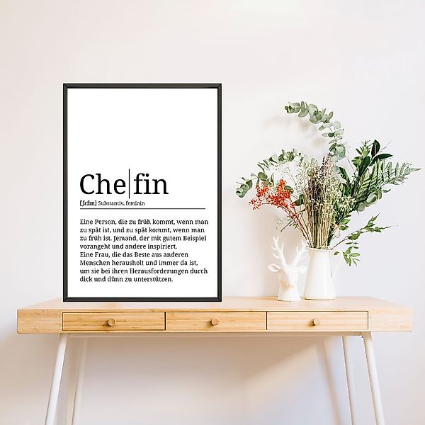 Tigerlino Poster Chefin Definition Vorgesetzte Geschenk günstig online kaufen