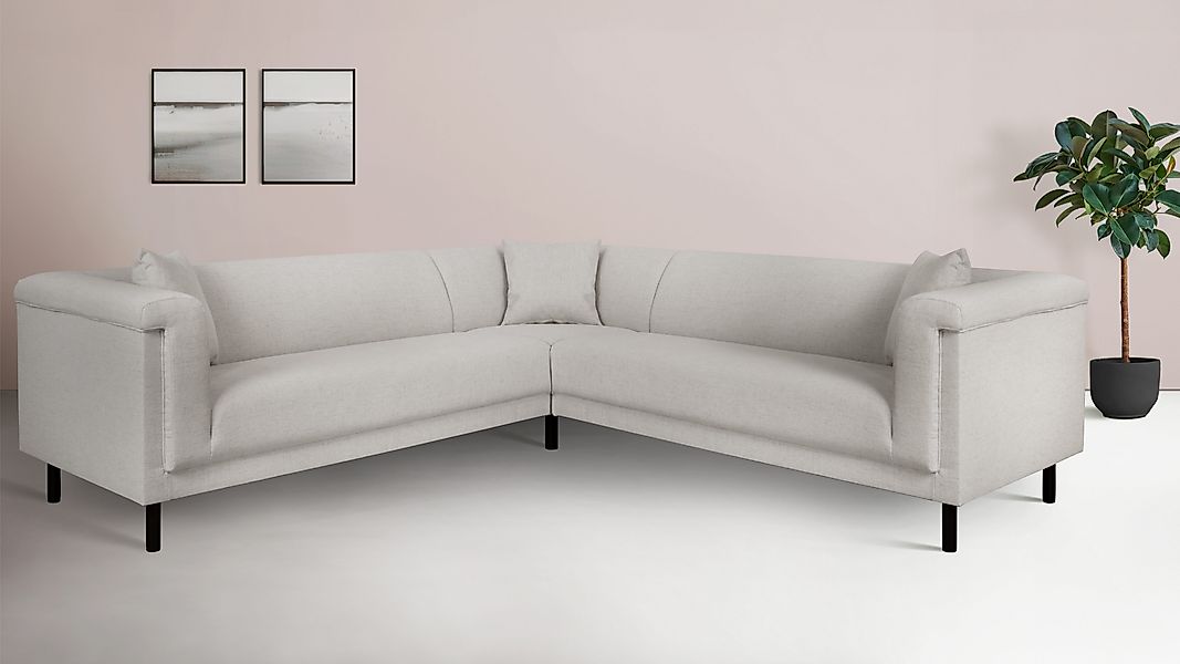 INOSIGN Ecksofa "AGNIA L-Form B/T/H: 244/244/71 cm", incl. Zierkissen, glei günstig online kaufen