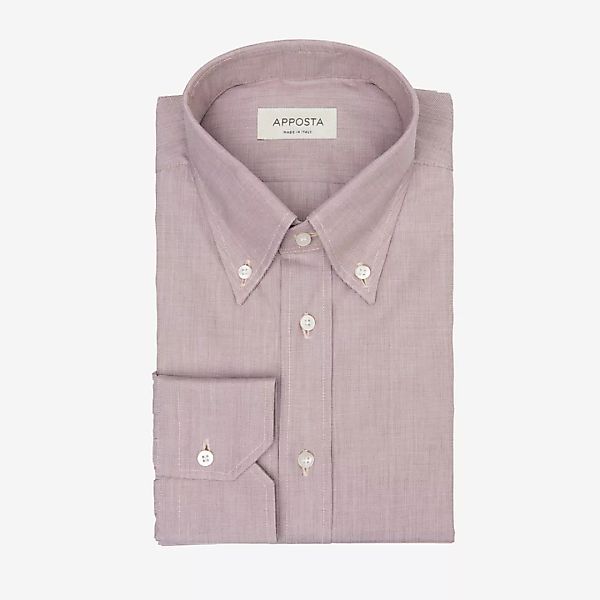Hemd  einfarbig  braun 100% reine baumwolle fil-à-fil, kragenform  button-d günstig online kaufen