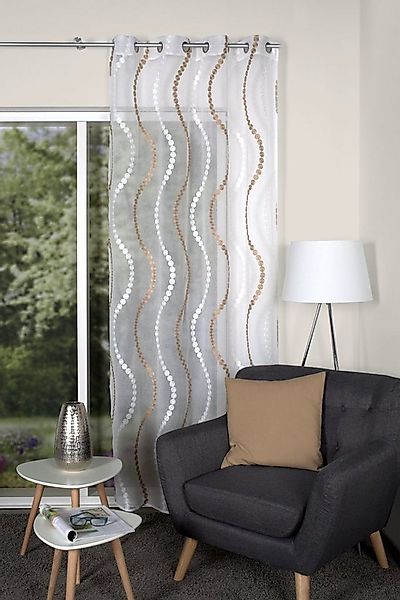 HOME WOHNIDEEN Vorhang Home Wohnideen 53021 ALAVARO Fertigschal mit Ösen, 2 günstig online kaufen