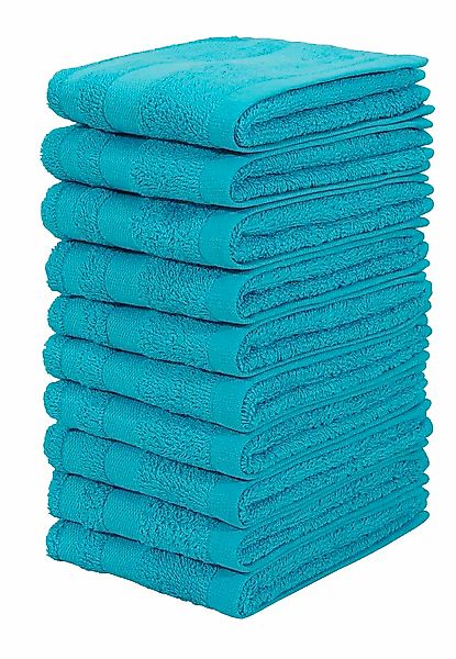 my home Waschlappen »Vanessa«, (Set, 10 tlg.), Handtücher mit Bordüre, 100% günstig online kaufen