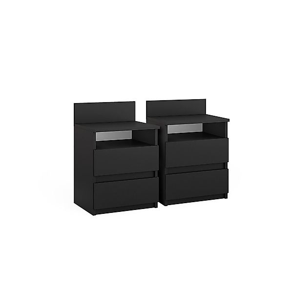 Vicco Nachtschrank Monty, Schwarz, 39.6 x günstig online kaufen