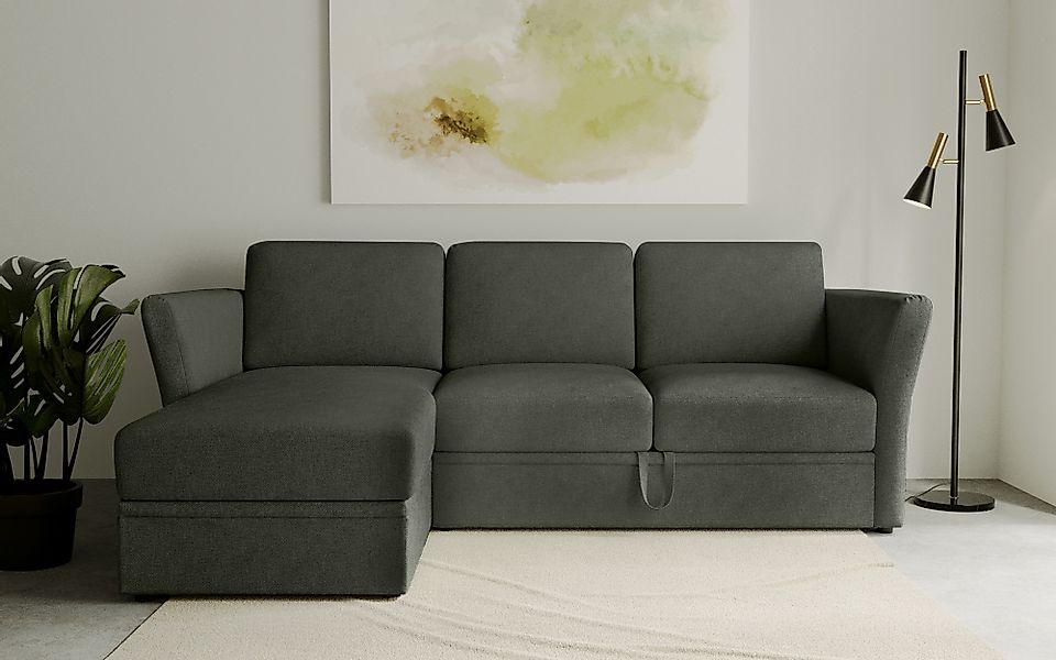 Home affaire Ecksofa »Lavars, L-Form, Schlafsofa« mit Bettfunktion und Stau günstig online kaufen