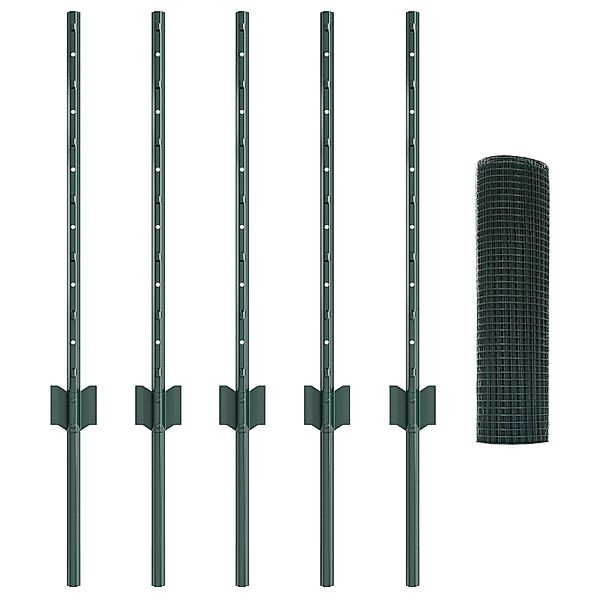 vidaXL Zaunpfosten Gartenzaunset Set aus 2 günstig online kaufen