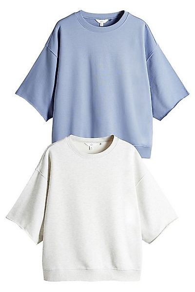 The Set Sweatshirt The Set 2er-Pack kurzärmelige Loopback-Sweatshirts (2-tl günstig online kaufen