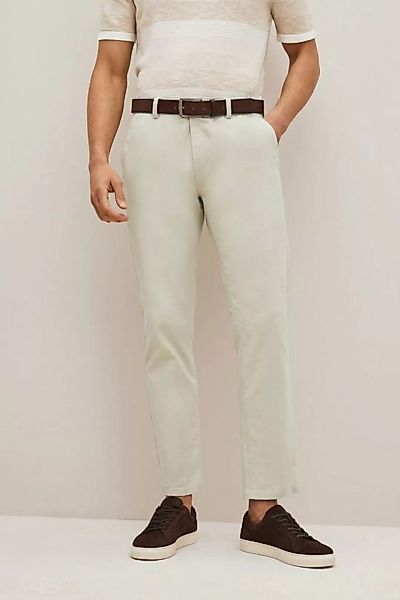 Next Chinohose Weiche Slim Fit Chinohose mit Gürtel (2-tlg) günstig online kaufen