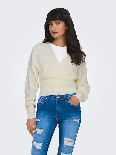 ONLY V-Ausschnitt-Pullover ONLELINA LS V-NECK PULLOVER EX KNT günstig online kaufen