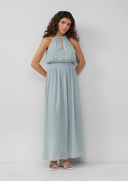 QS Maxikleid Langes Chiffonkleid mit Smok-Detail günstig online kaufen