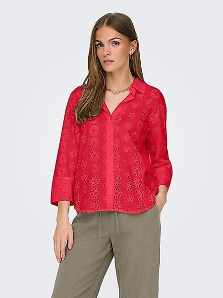 JDY Hemdbluse JDYTALLIE 3/4 LONG SHIRT WVN NOOS mit Lochstickerei-Detail günstig online kaufen