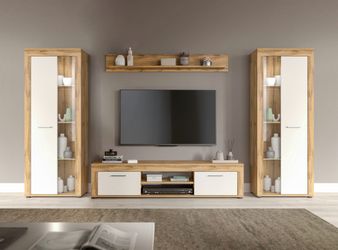 INOSIGN Wohnwand "Aosta, Breite 310cm, best. aus: 2x Vitrine, Lowboard, Wan günstig online kaufen