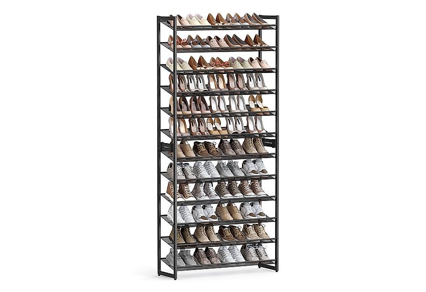 SONGMICS Schuhregal Schuhständern, Schuhschrank 12 Ablagen für 48-60 Paar günstig online kaufen