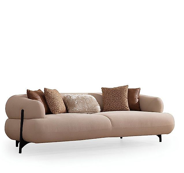 Xlmoebel 3-Sitzer Designer Sofa aus hochwertigem weißen Polsterstoff für da günstig online kaufen